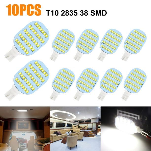 10x T10/W5W/921 2W 15 5630 SMD LED Light Bulb DC 12V Super Bright Warm/White